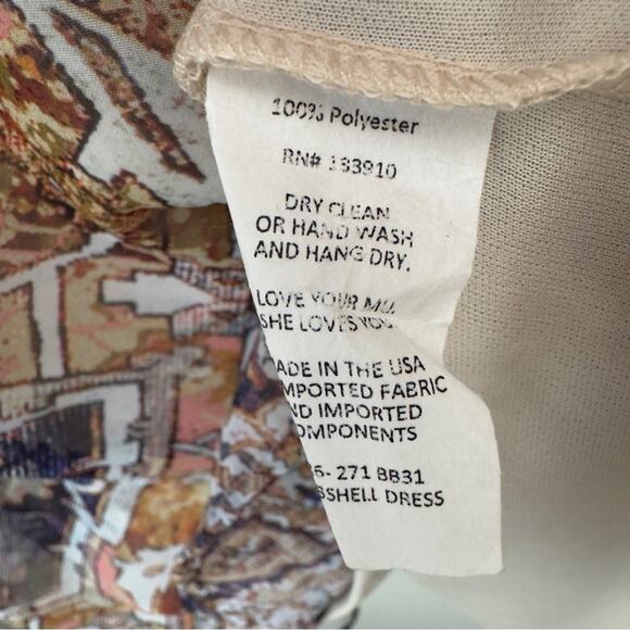 Show Me Your MuMu Sheer Bell Sleeve Boho Pattern Dress Mini Lined Bohemian Flowy - Picture 5 of 6